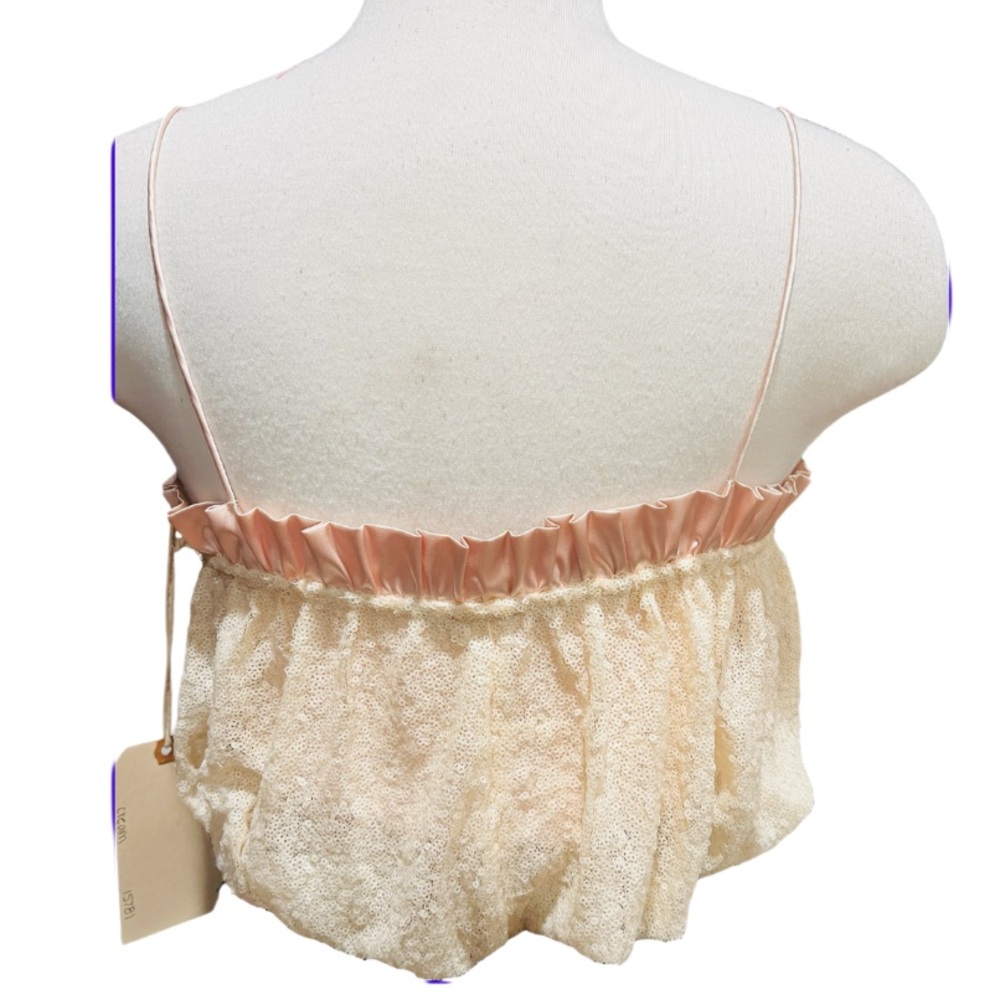 Anthropologie Sunday In Brooklyn Sequins and Ruffle Crop Top Size Small NWT - Picture 6 of 6